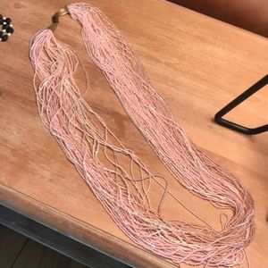 Vintage 32 strands of pink beads